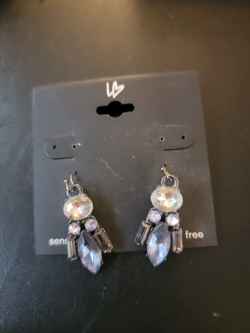 Express Smoky Crystal Drop Earrings